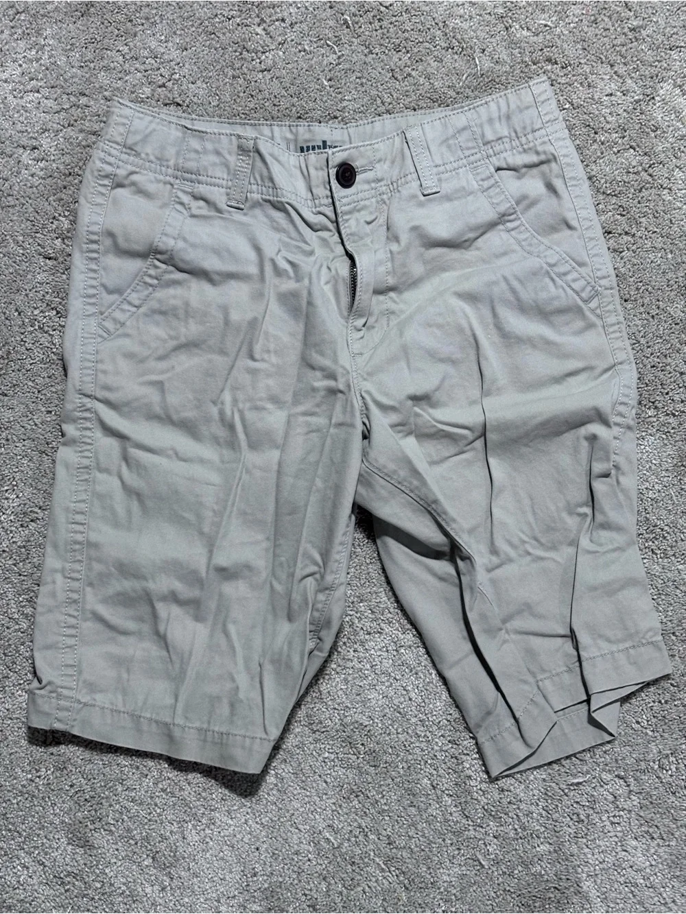 urban pipeline Light Gray Men's Flat Front Cotton Shorts